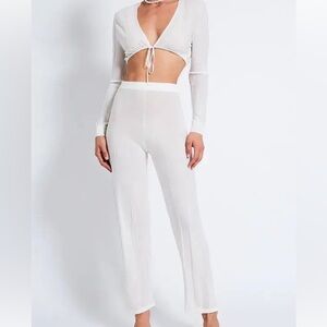 DEVON WINDSOR White Straight Leg Pants Sadie Pants
